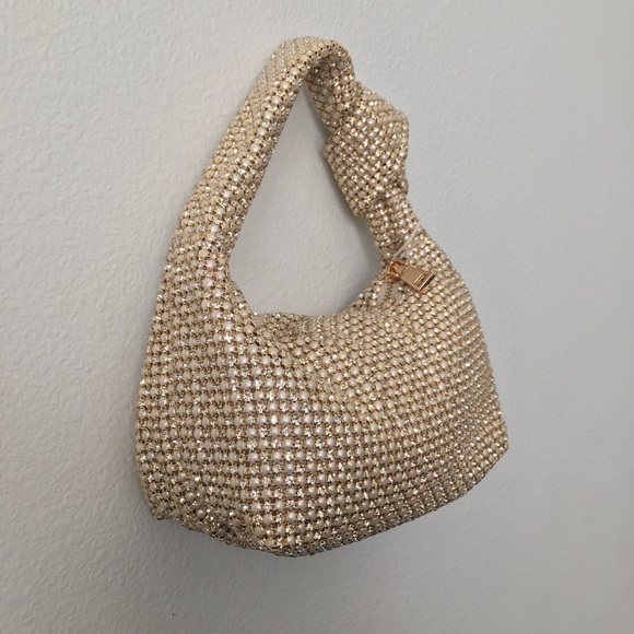 Madison West Crystal Pearl Knot Handbag - Picture 9 of 15